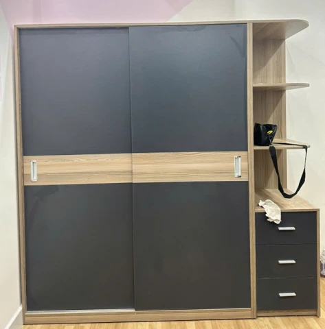 Tủ gỗ mdf cao cấp cửa lùa (tgl118)