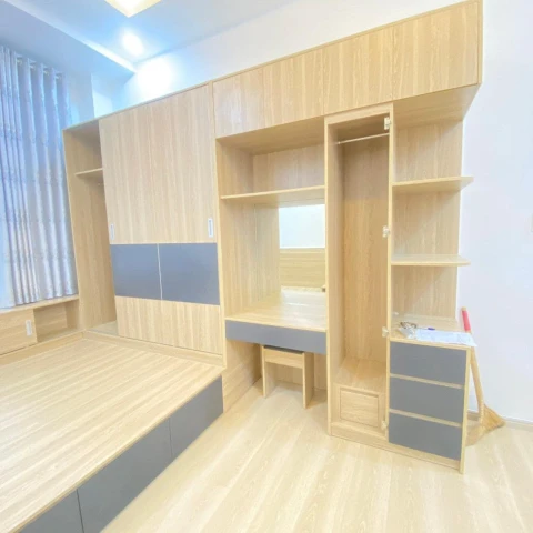 Tủ quần áo liền giường gỗ MDF TLG06